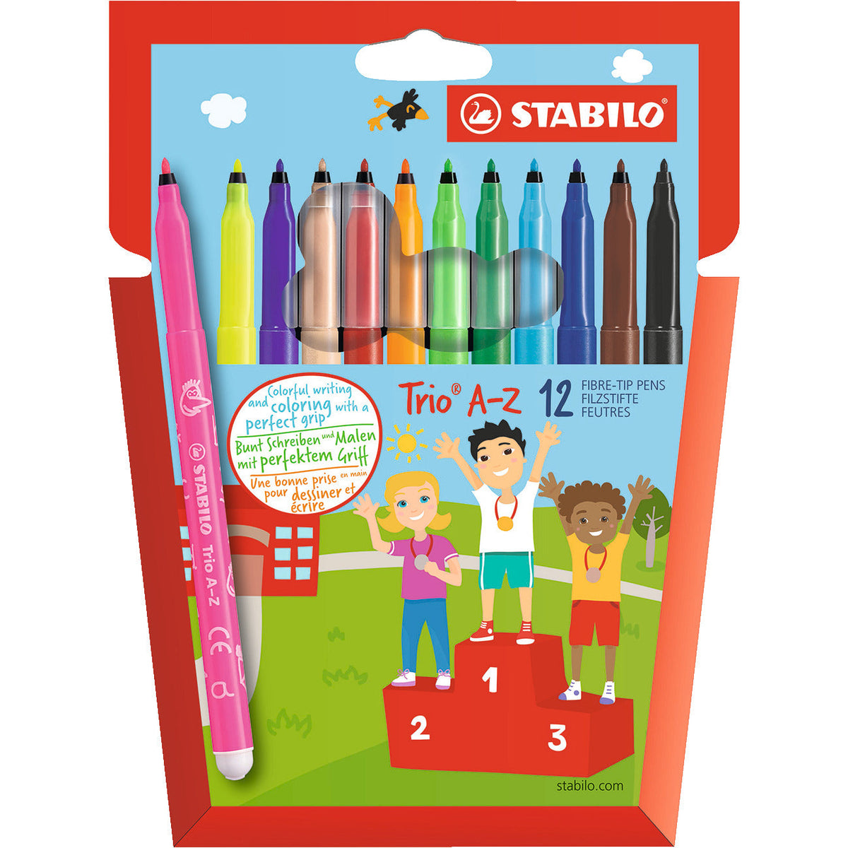 Stabilo Felt Tip Trio A-Z Asst Pk12