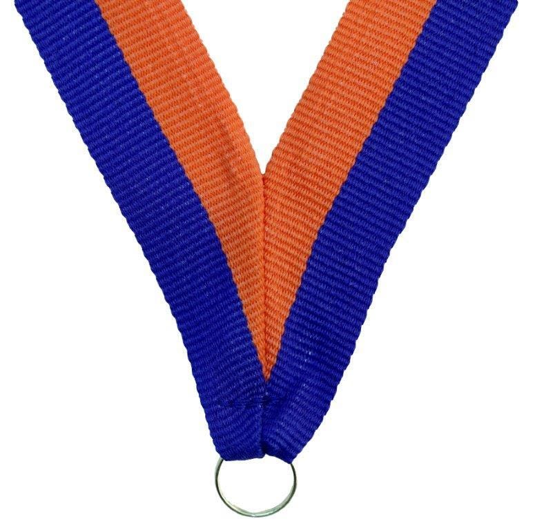 MEDALS.RECOGNITION.NECK RIBBON..BLUE/ORANGE.HR22