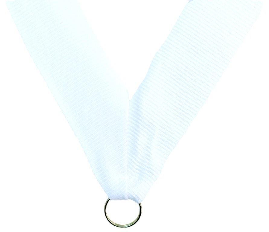 MEDALS.RECOGNITION.NECK RIBBON..WHITE.HR3