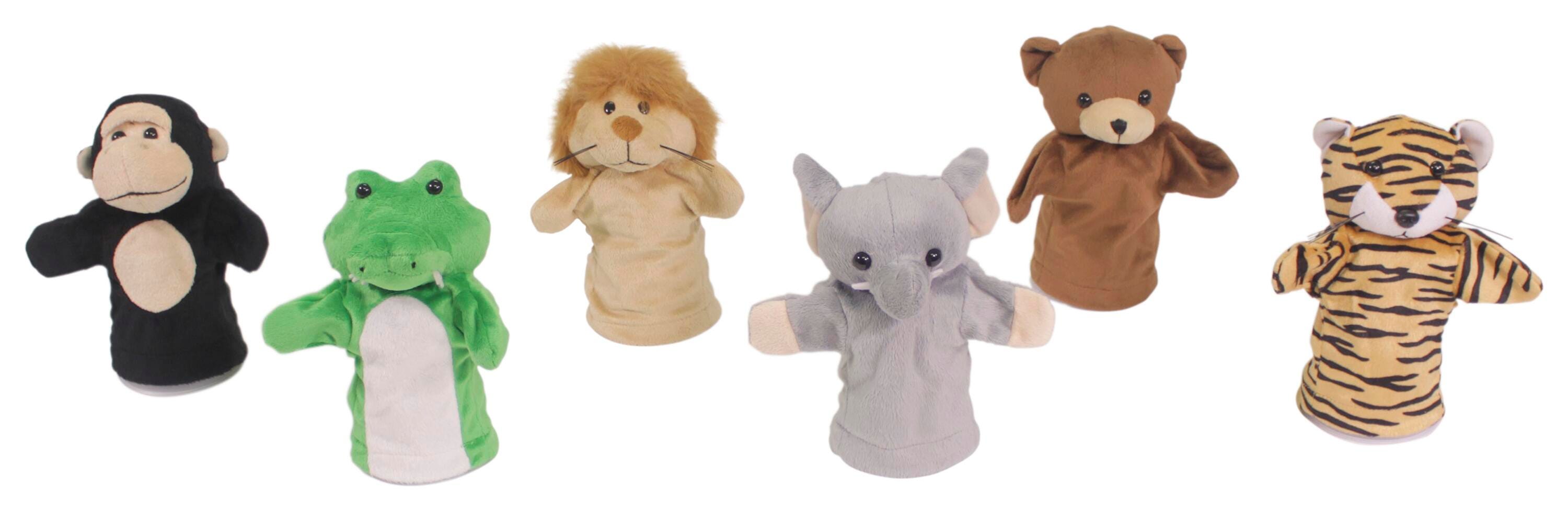 PUPPETS WILD ANIMALS SET OF 6