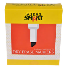 MARKER DRY ERASE CHISEL BLACK PACK OF 12
