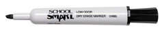 MARKER DRY ERASE CHISEL SCHOOL SMART BLACK PACK OF 48