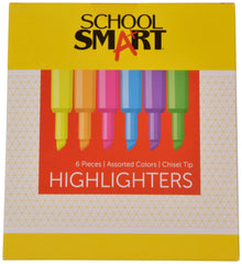 HIGHLIGHTER ASST CLRS TANK SCHOOL SMART SET OF 6