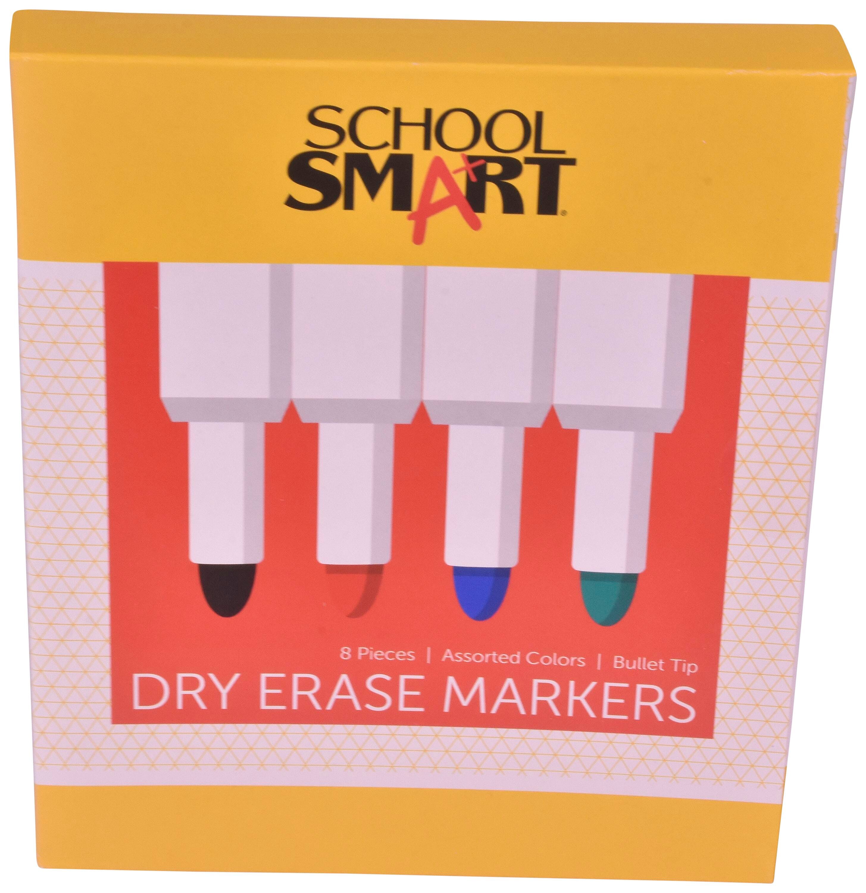 MARKER DRY ERASE BULLET ASST SET OF 8