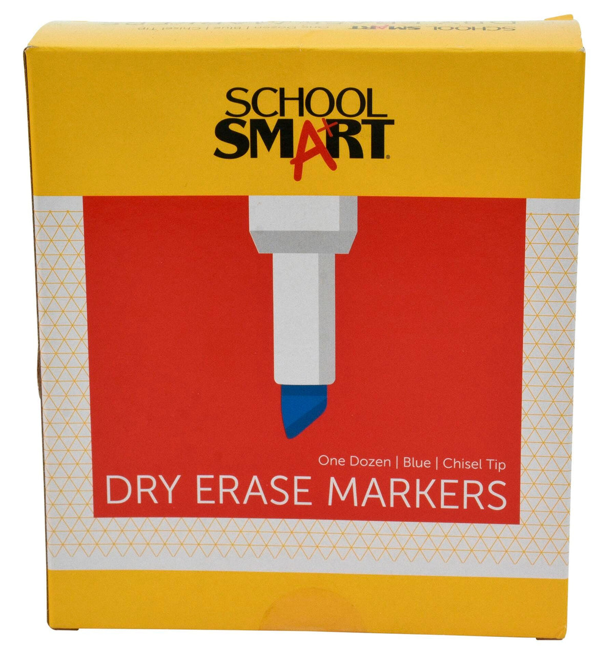 MARKER DRY ERASE CHISEL SCHOOL SMART BLUE PACK OF 12