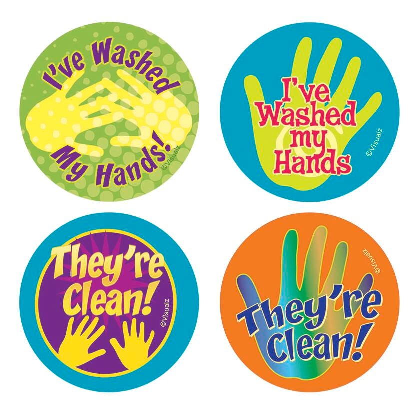 STICKERS HAND WASHING ROLL OF 200