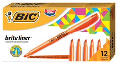 MARKER HIGHLIGHTER BRITE LINER ORANGE PACK OF 12