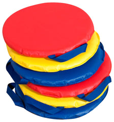 CUSHIONS 12 IN DIAMETER 1 LB ASSORTED PRIMARY COLORS SET OF 6
