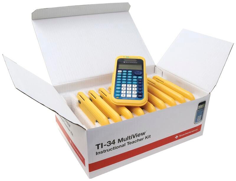 CALCULATOR SCIENTIFIC TI-34 MULTIVIEW TEACHER PK OF 10