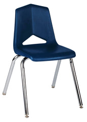 CHAIR - CLASSROOM SELECT - ROYAL SEATING 1100 4-LEG CHAIR - 10 IN - SPECIFY SEAT AND BACK COLOR - CHROME - GLIDE - SPECIFY GLIDE TYPE