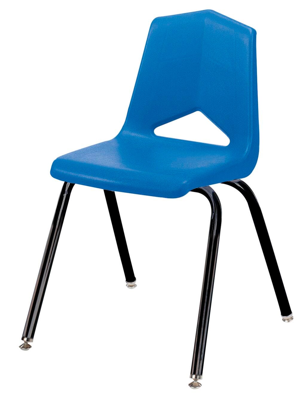 CHAIR - CLASSROOM SELECT - ROYAL SEATING 1100 4-LEG CHAIR - 14 IN - SPECIFY SEAT AND BACK COLOR - BLACK - GLIDE - SPECIFY GLIDE TYPE
