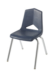 CHAIR - CLASSROOM SELECT - ROYAL SEATING 1100 4-LEG CHAIR - 18 IN - SPECIFY SEAT AND BACK COLOR - CHROME - GLIDE - SPECIFY GLIDE TYPE