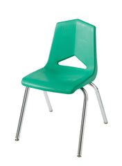 CHAIR - CLASSROOM SELECT - ROYAL SEATING 1100 4-LEG CHAIR - 14 IN - SPECIFY SEAT AND BACK COLOR - CHROME - GLIDE - SPECIFY GLIDE TYPE