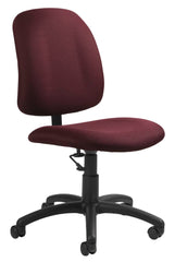 GLOBAL - GOAL LOW-BACK TASK CHAIR - NO ARMS - 20-1/2 X 24-1/2 X 39 IN - SPECIFY COLOR