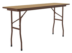 FOLDING TABLE - CORRELL RECTANGLE WOOD HEAVY DUTY FOLDING TABLE-HIGH PRESSURE LAMINATE TOP-STANDARD COLORS - 72 W X 18 D X 29 H IN - SPECIFY TOP COLOR - SPECIFY FRAME COLOR - SPECIFY EDGE COLOR