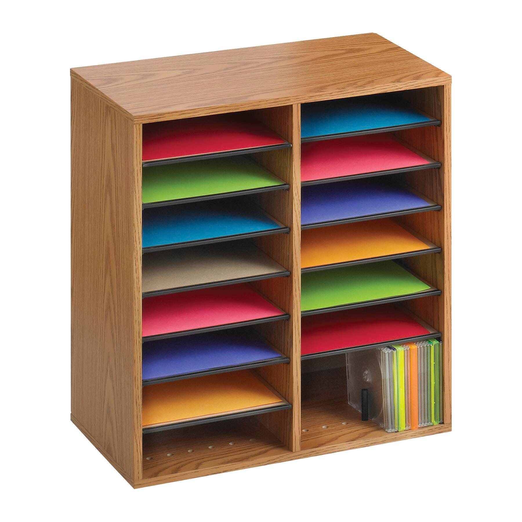 SAFCO - LITERATURE ORGANIZER - 16 COMPARTMENT - SPECIFY COLOR