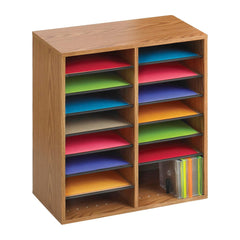 SAFCO - LITERATURE ORGANIZER - 16 COMPARTMENT - SPECIFY COLOR
