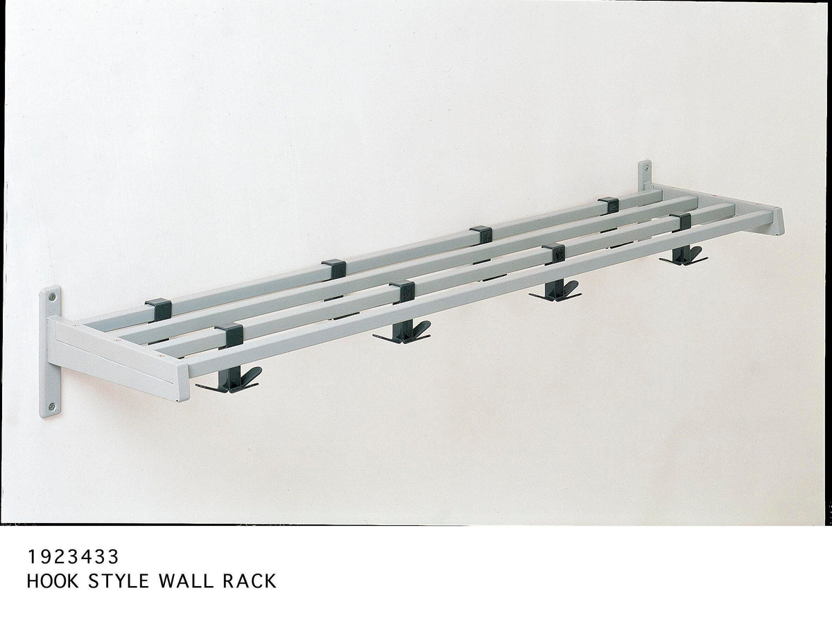 MAGNUSON - METAL WALL RACK - HOOK STYLE - 24 W X 11-1/2 D X 6-1/2 H IN - SPECIFY COLOR