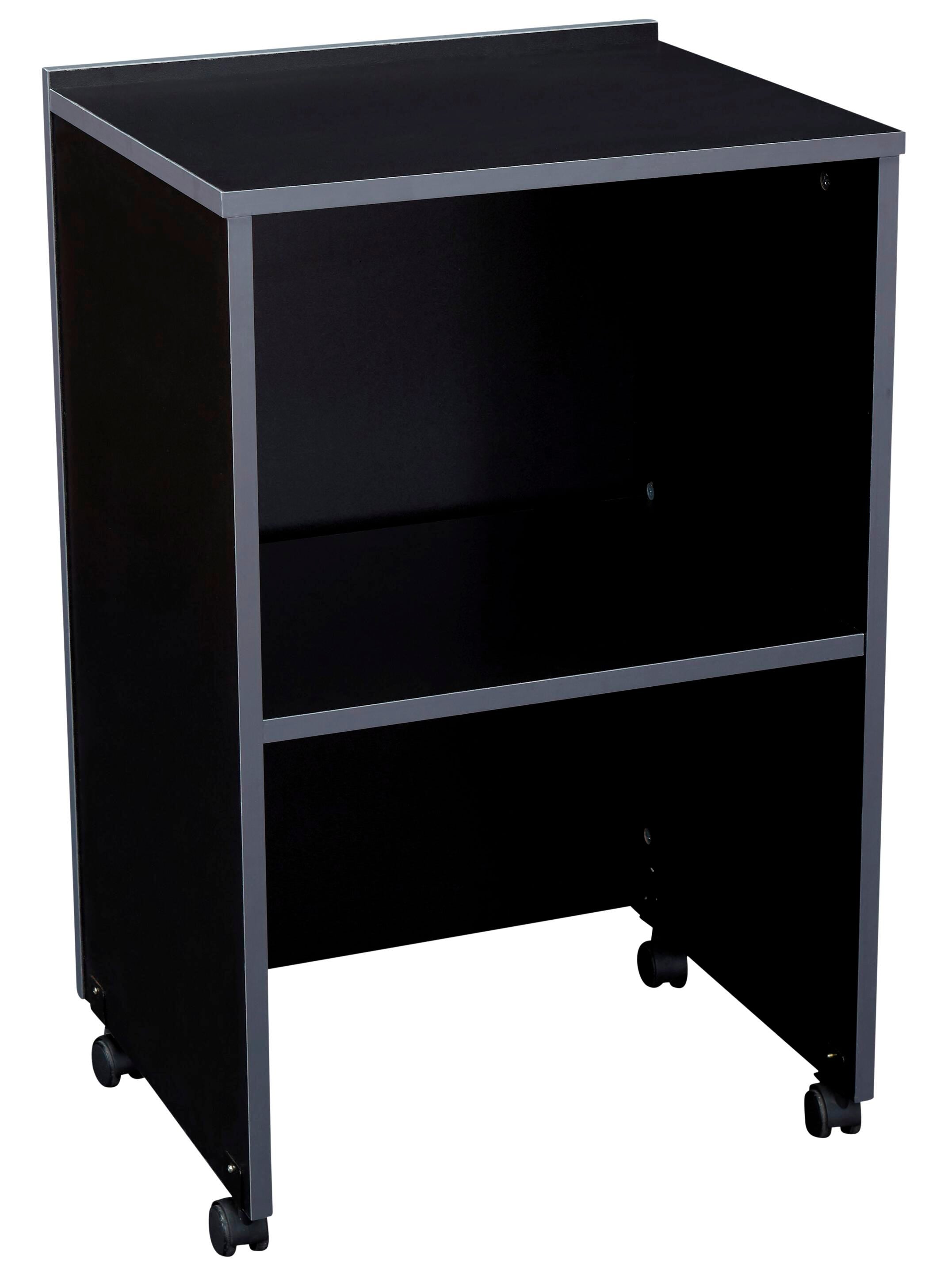 OKLAHOMA SOUND-LECTERN WOOD OSC COMBO LECTERN BASE/AV CART-BLACK