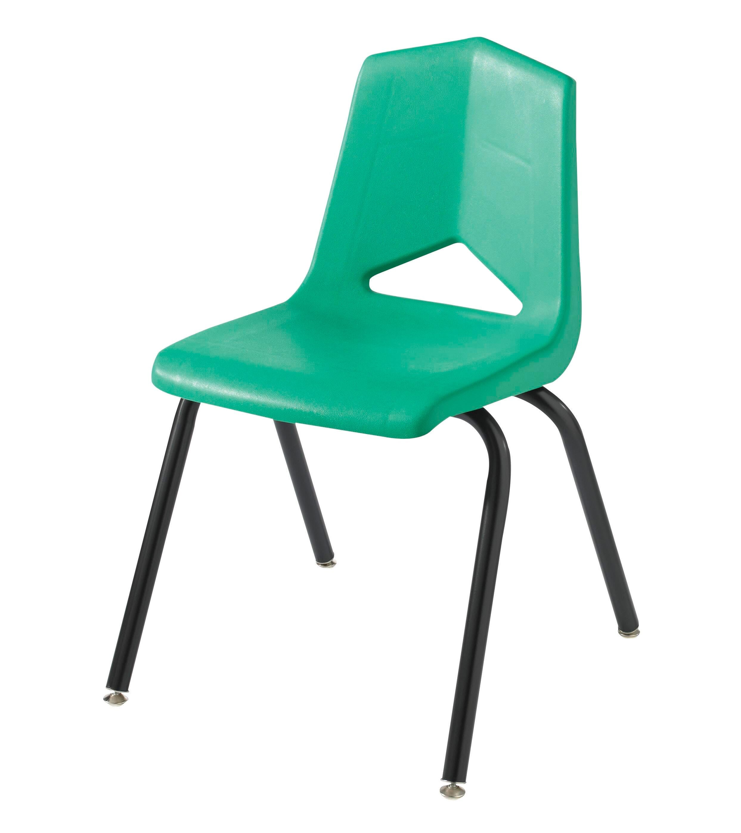 CHAIR - CLASSROOM SELECT - ROYAL SEATING 1100 4-LEG CHAIR - 12 IN - SPECIFY SEAT AND BACK COLOR - BLACK - GLIDE - SPECIFY GLIDE TYPE
