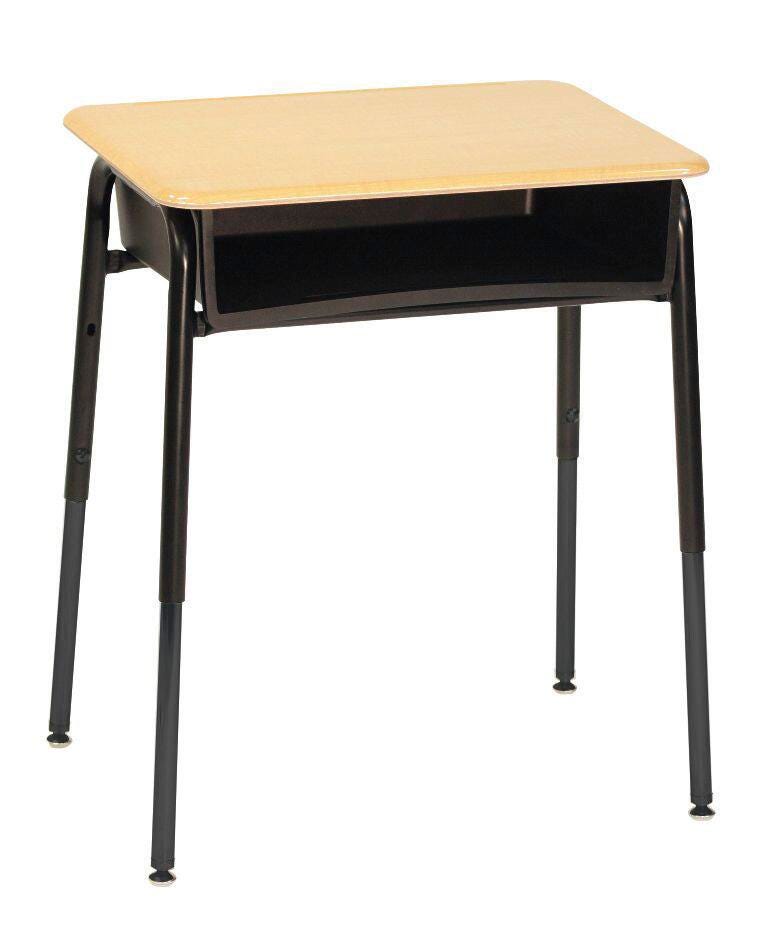 DESK - CLASSROOM SELECT - ROYAL SEATING 1600 OPEN FRONT DESK - 20 X 26 IN A+ - HARD PLASTIC - SPECIFY TOP COLOR - NONE - METAL BOOKBOX