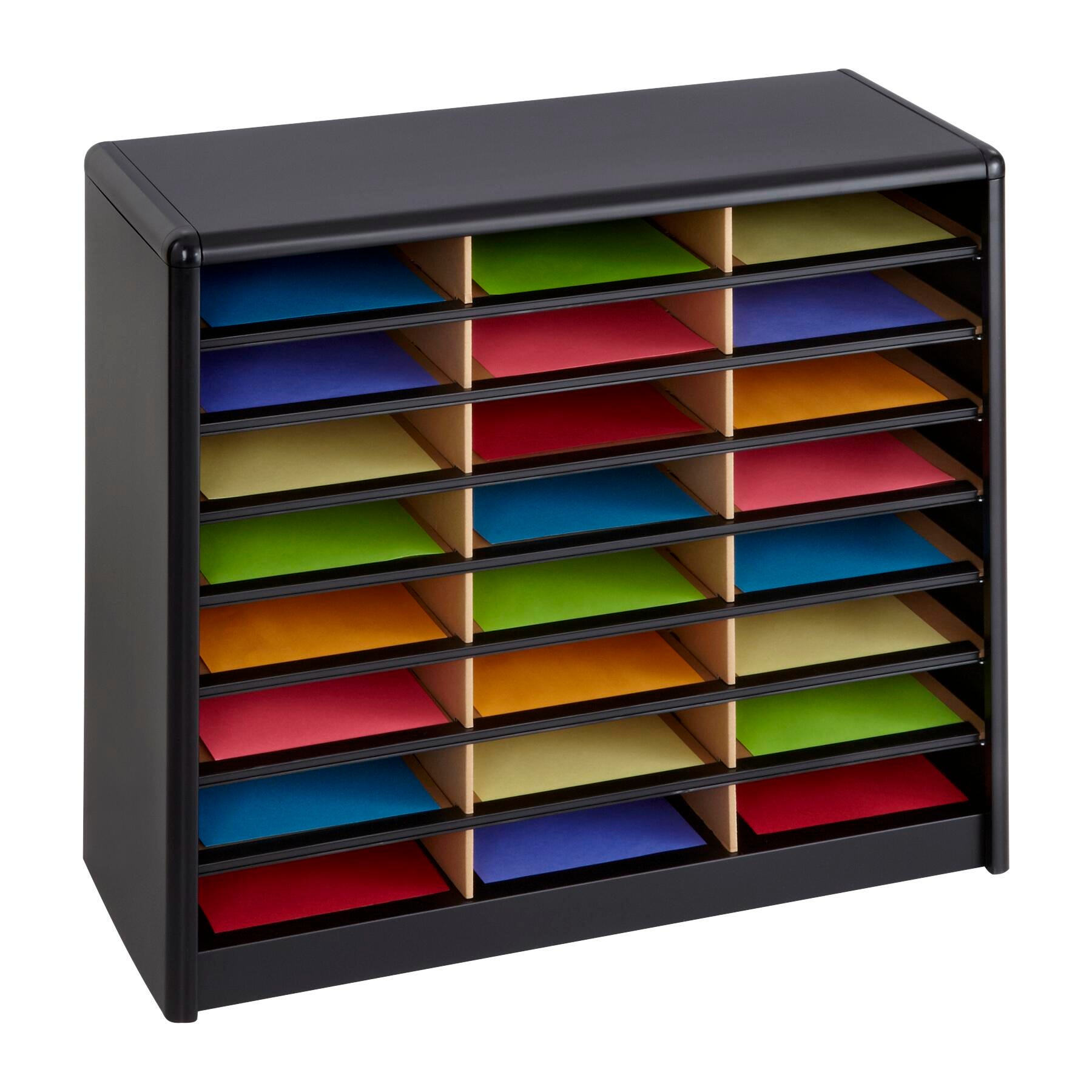 SAFCO - VALUE LITERATURE SORTER - 24 COMPARTMENT - SPECIFY COLOR