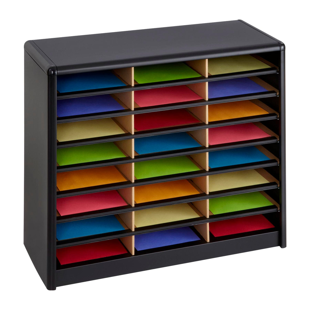SAFCO - VALUE LITERATURE SORTER - 24 COMPARTMENT - SPECIFY COLOR