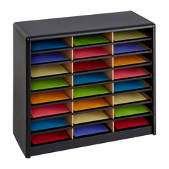 SAFCO - VALUE LITERATURE SORTER - 24 COMPARTMENT - SPECIFY COLOR