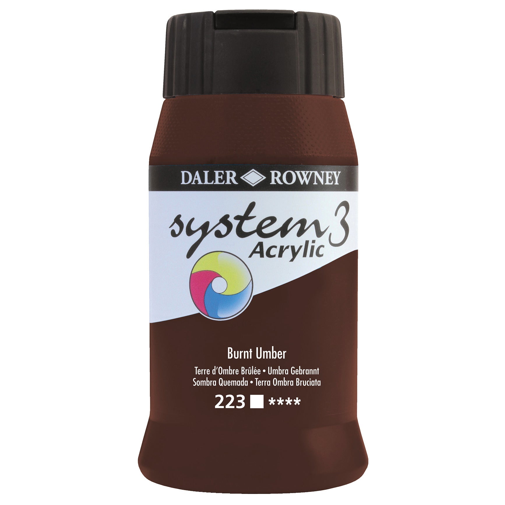 System 3 Acrylic 500Ml Burnt Umber