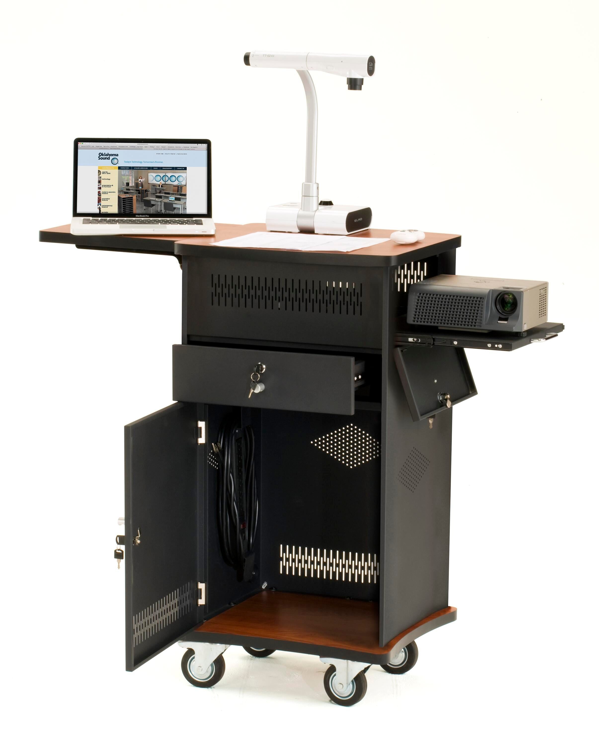 MOBILE PRESENTATION CENTER THE WIZARD W/POWER OUTLETS