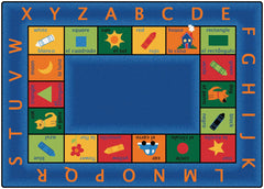 CARPETS FOR KIDS - PREMIUM BILINGUAL CIRCLETIME - 5 FT 10 IN X 8 FT 4 IN RECTANGLE