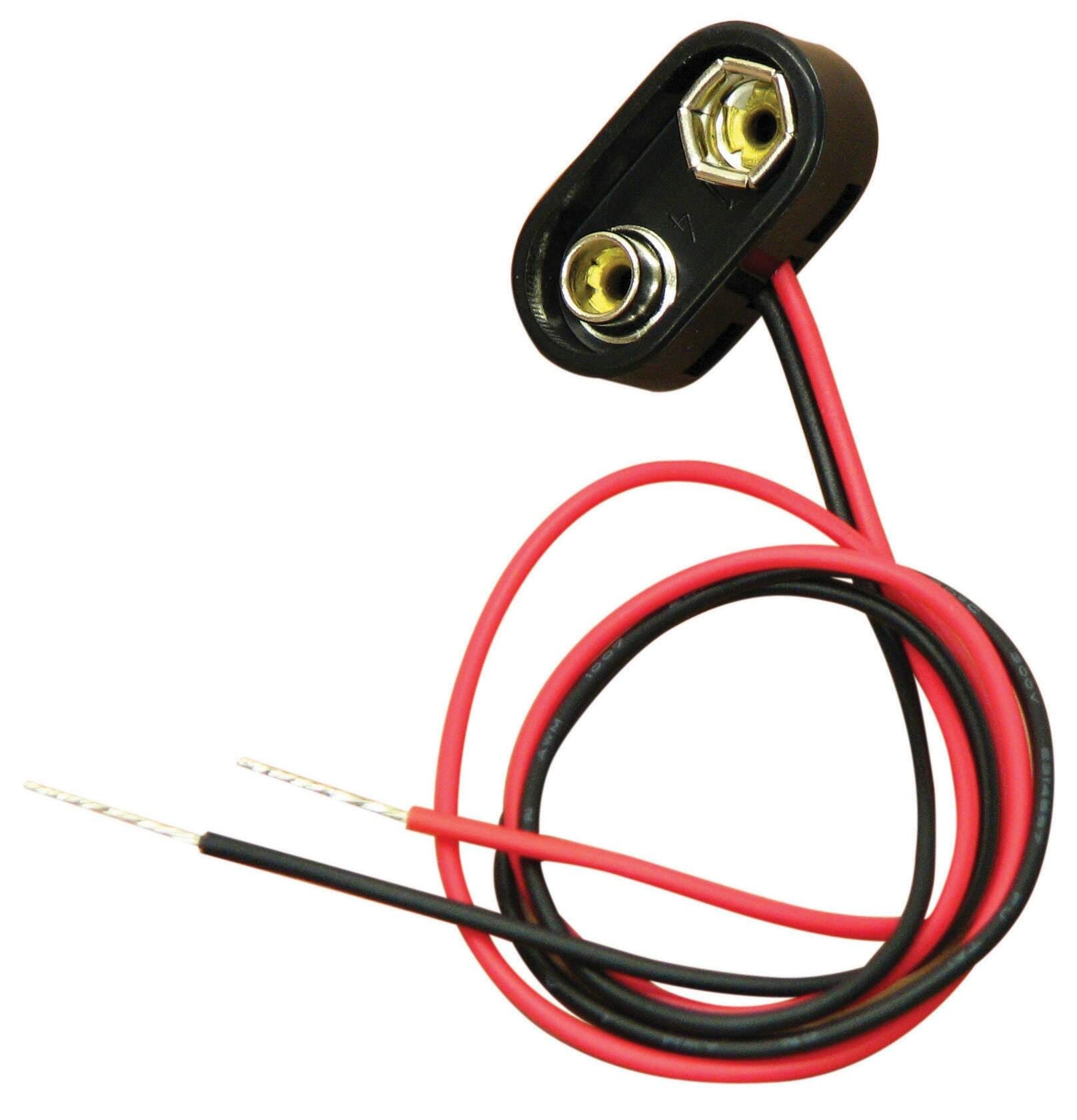 BATTERY HOLDER 9V LEAD ONLY W/WIRE