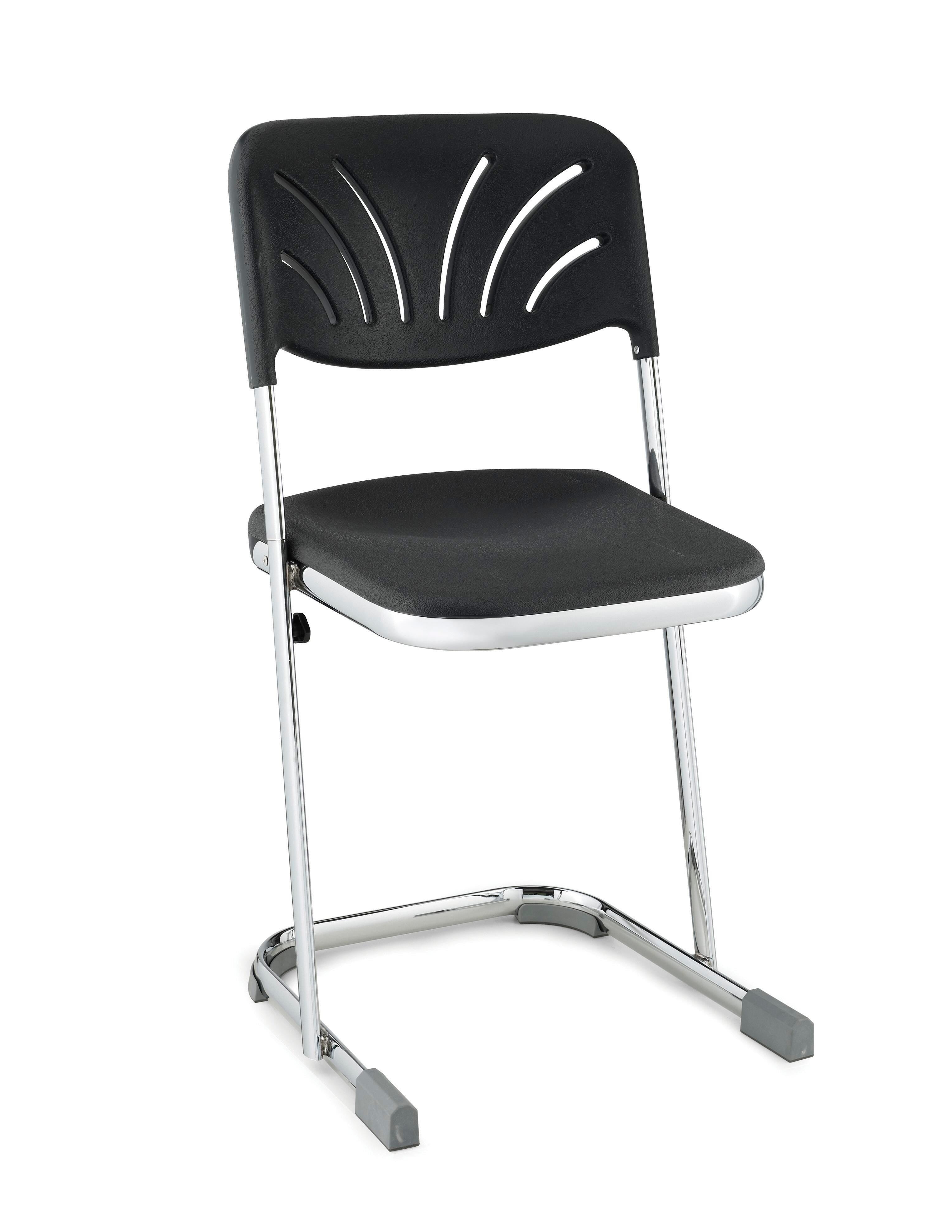 STOOL - NATIONAL PUBLIC SEATING 18 IN ELEPHANT LAB AND ART WITH BACKREST - BLACK