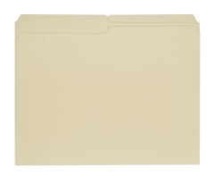 FILE FOLDER RECYCLED LETTER 1/2 CUT MANILA PK OF 100