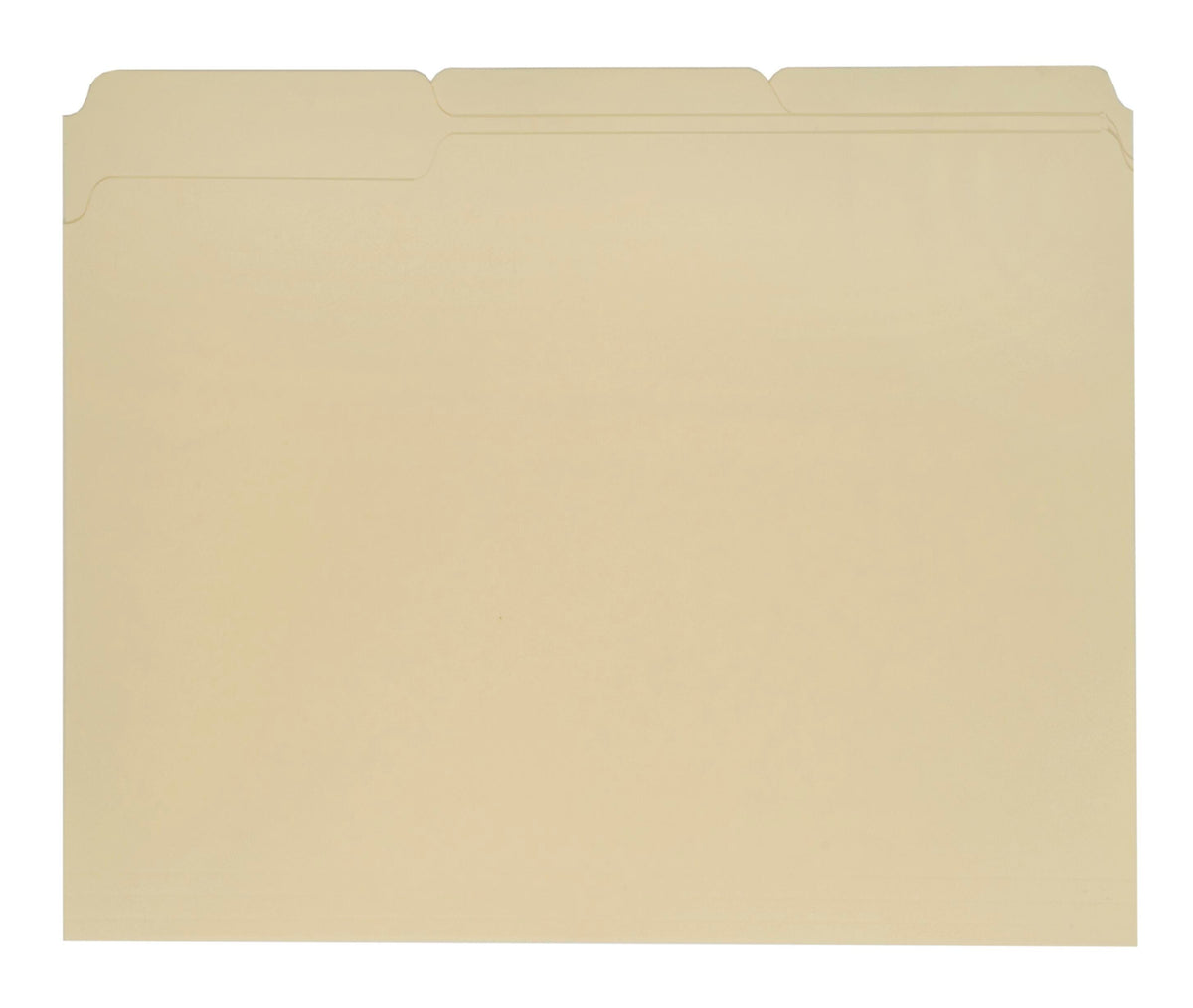 FILE FOLDER RECYCLED LETTER 1/3 CUT MANILA PK OF 100