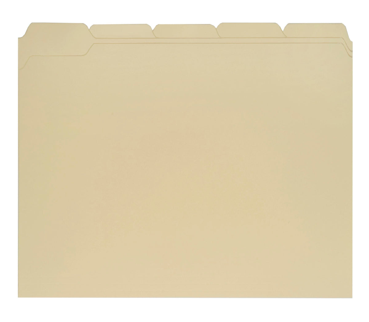 FILE FOLDER RECYCLED LETTER 1/5 CUT MANILA PK OF 100