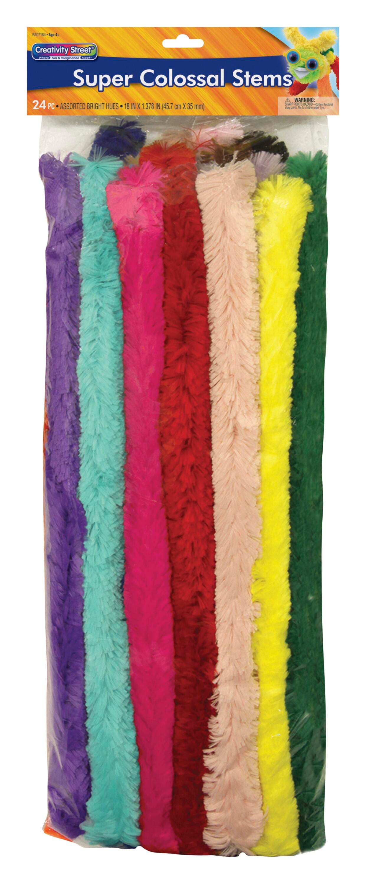 CHENILLE STEMS SUPER COLOSSAL 18 INCH ASSORTED COLORS SET OF 24