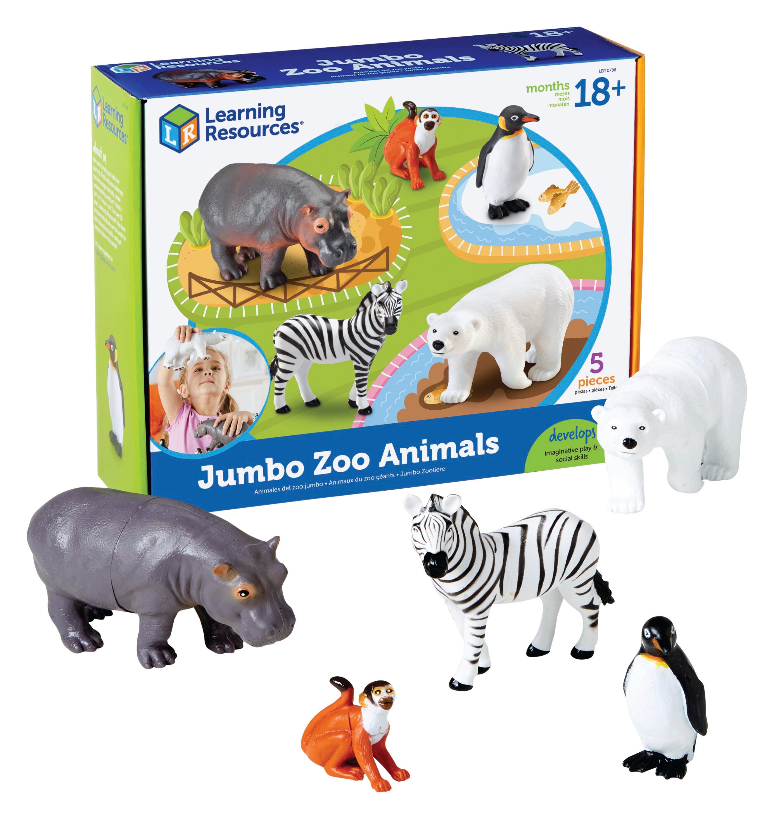 ANIMALS JUMBO ZOO SET OF 5
