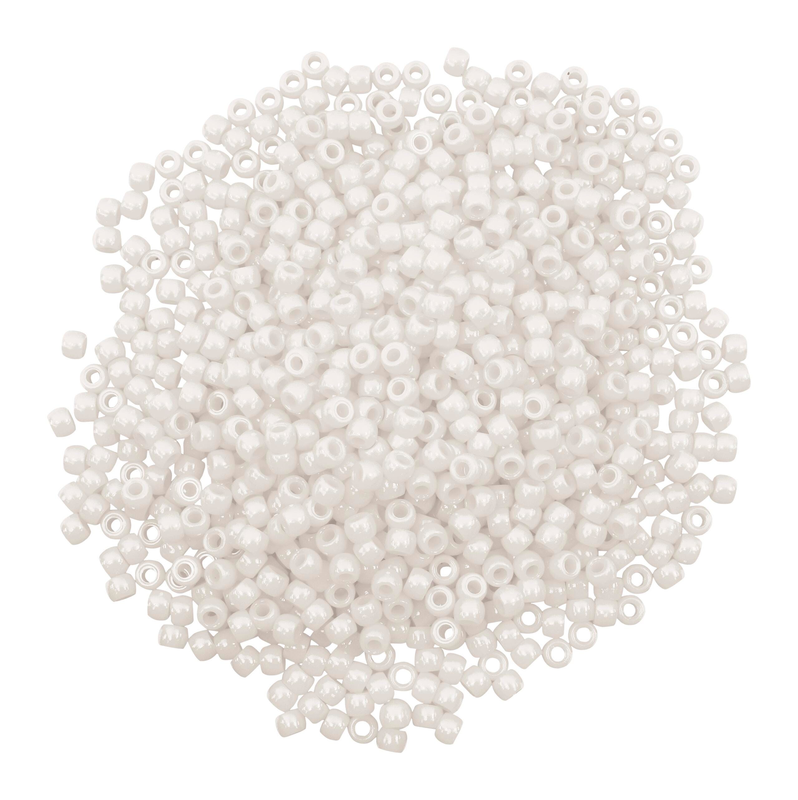 BEADS PONY WHITE PACK OF 1000