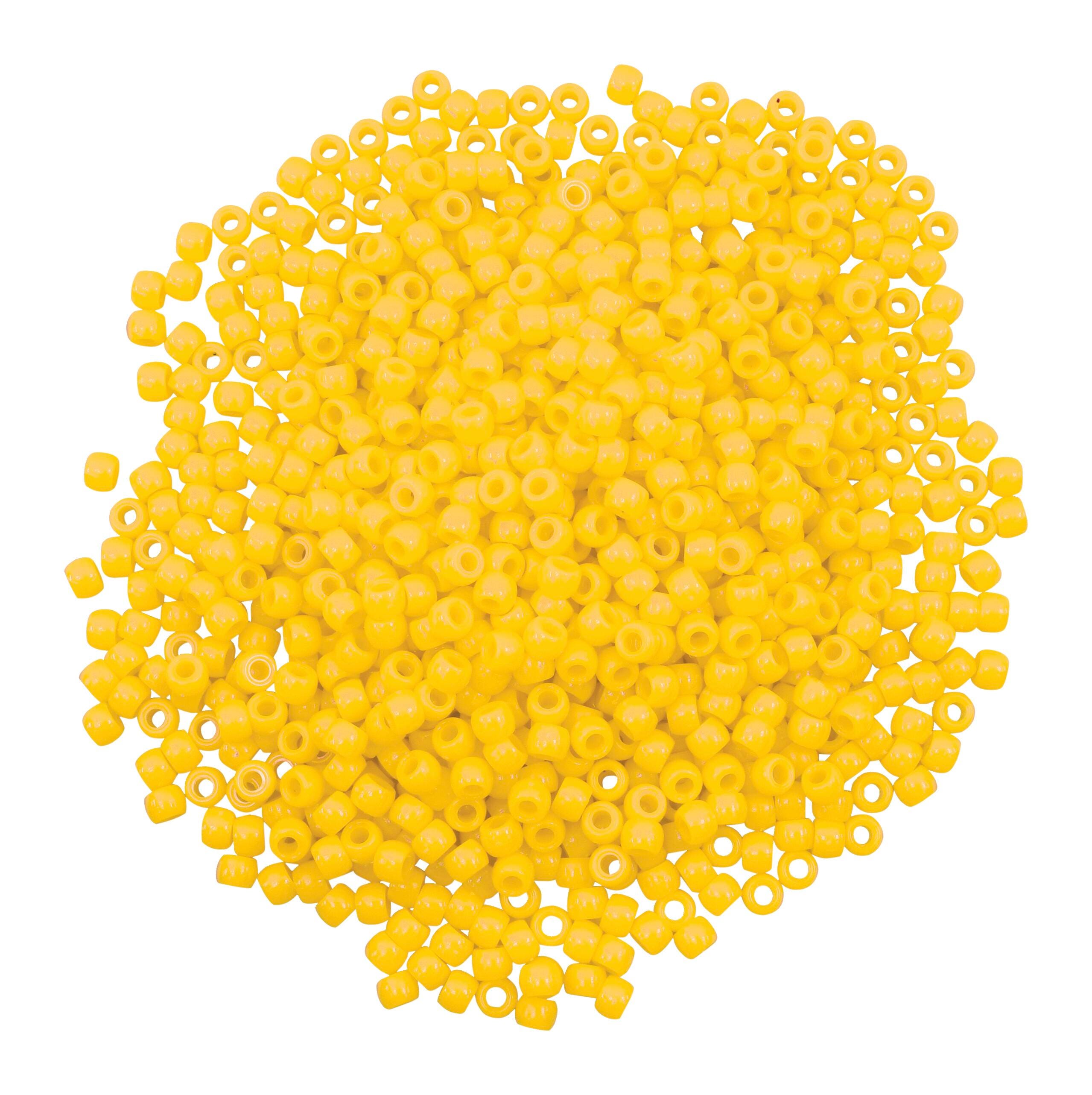 BEADS PONY YELLOW PACK OF 1000