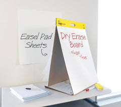 PAPER EASEL POST IT 20X23 UNRULED WITH DRY ERASE BOARD