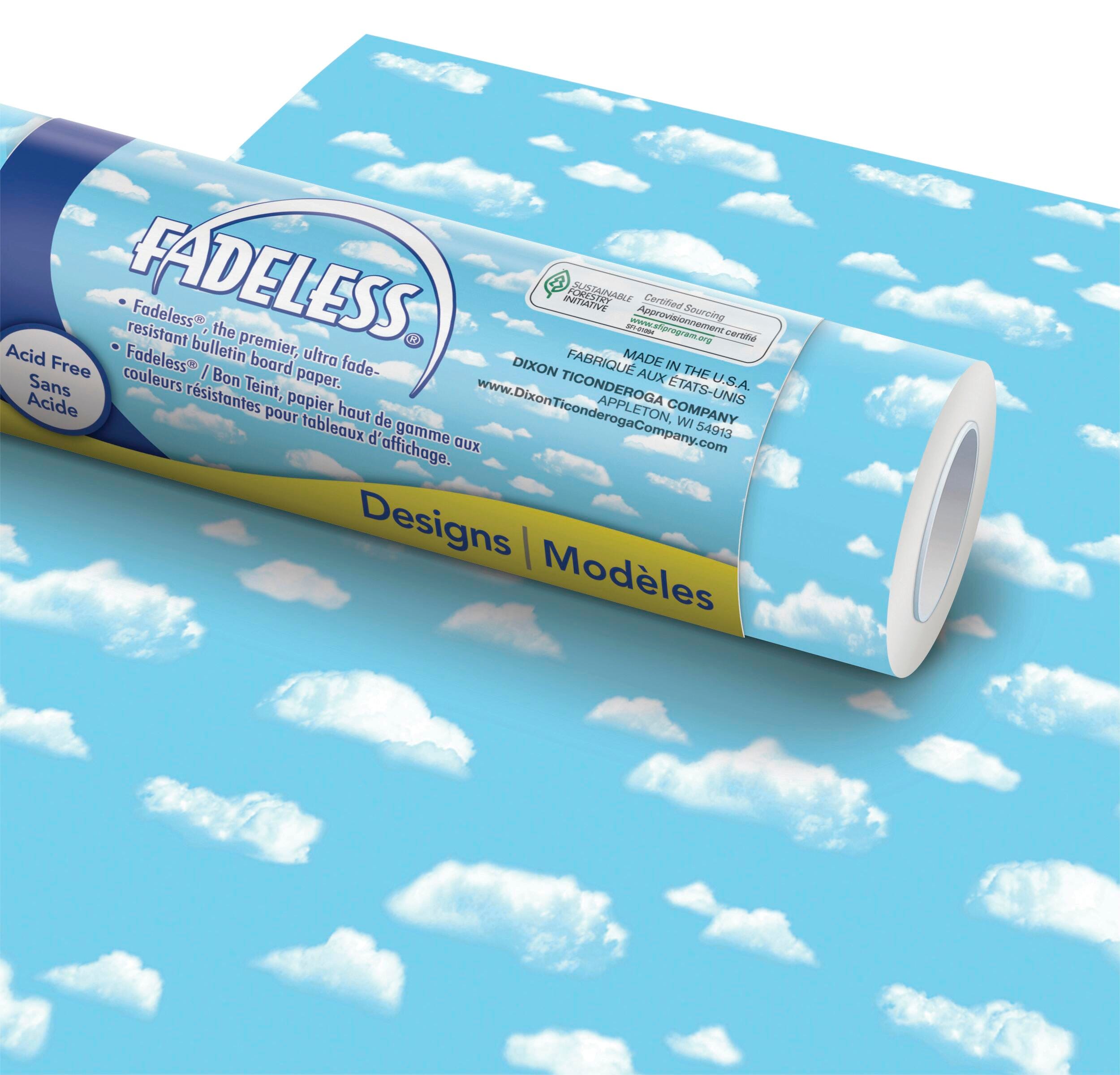 PAPER ROLL FADELESS DESIGNS 48 IN X 12 FT CLOUDS