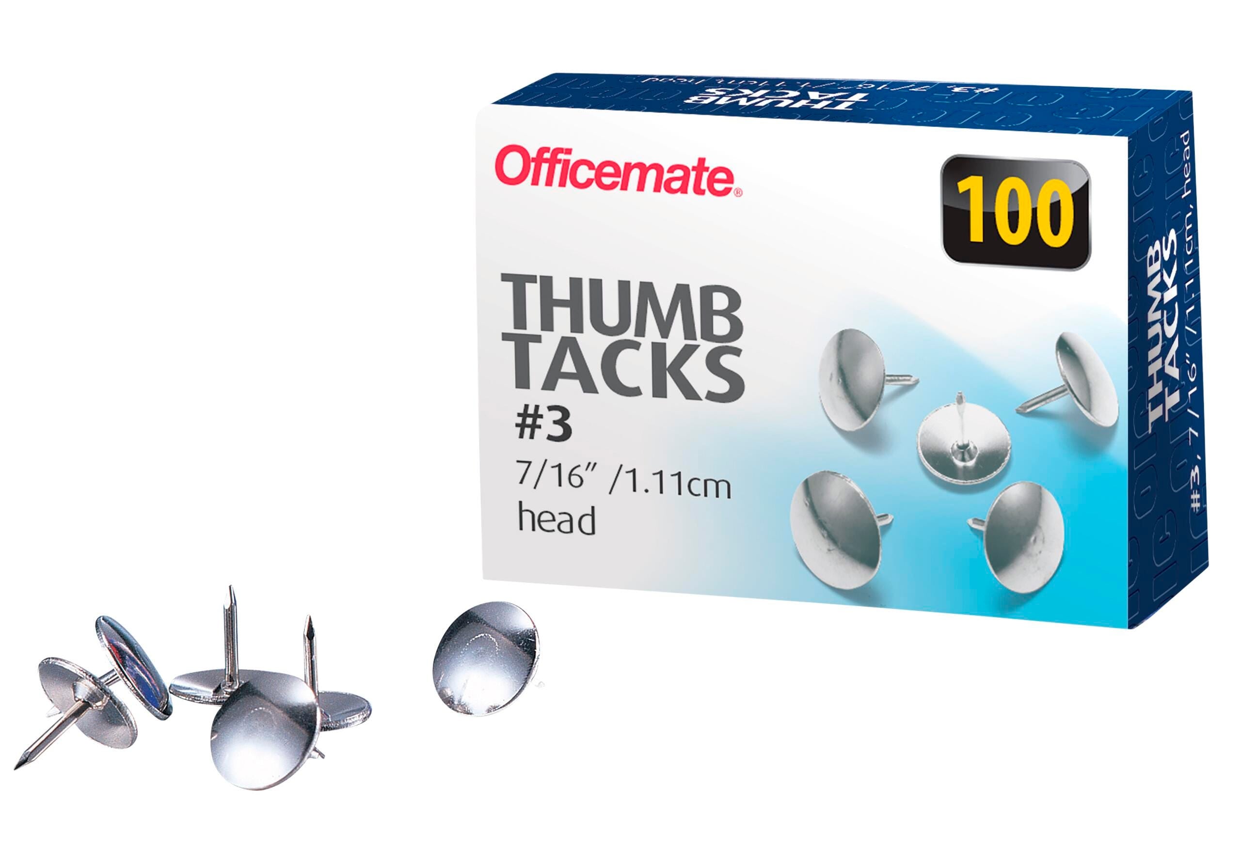 THUMB TACKS 7/16 IN HEAD PACK OF 100
