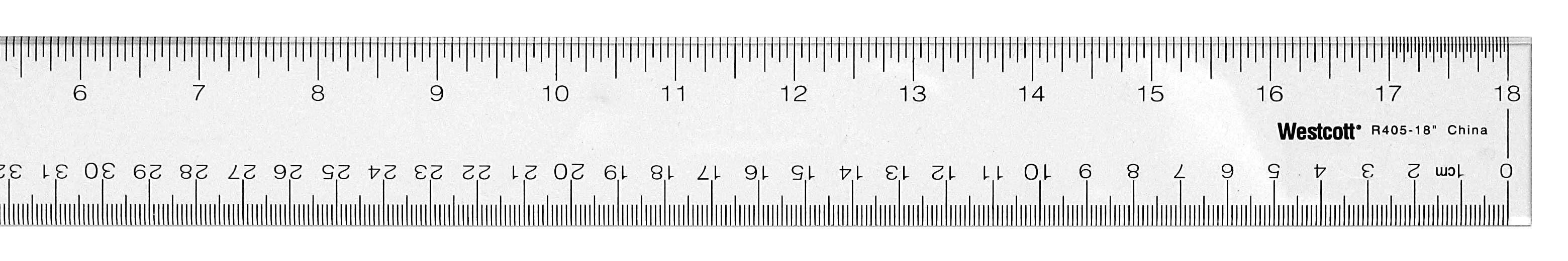 RULER ACRYLIC SEE-THROUGH CLEAR 18 IN PK OF 12
