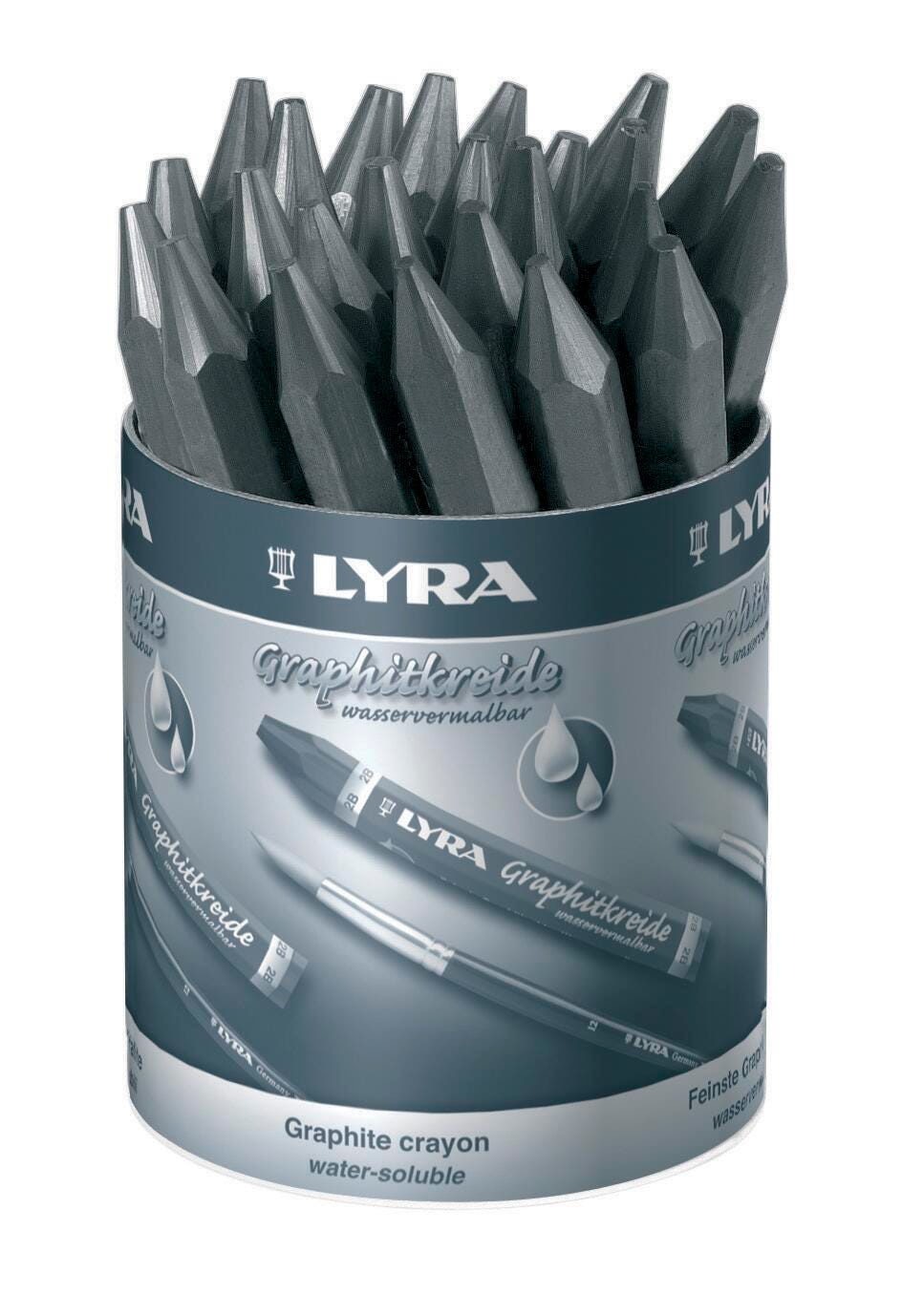 CRAYONS GRAPHITE WTR SOLUBLE LYRA 6B PACK OF 12