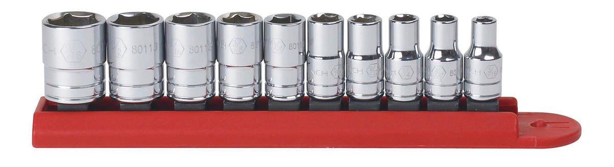 6 PT SOCKET SET SAE 10 PC