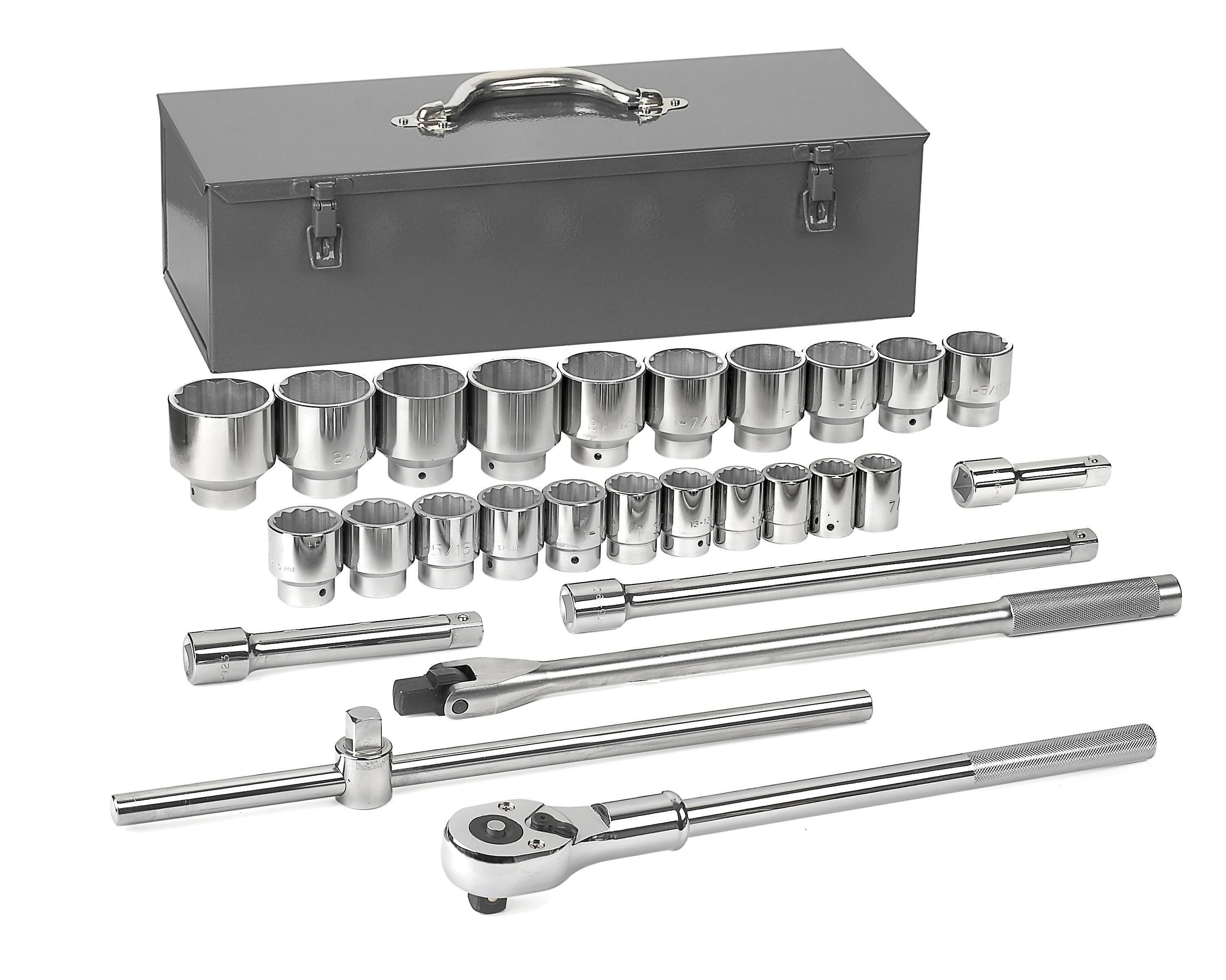 SOCKET SET 3/4 DR 12 POINT FRACTIONAL 25 PC