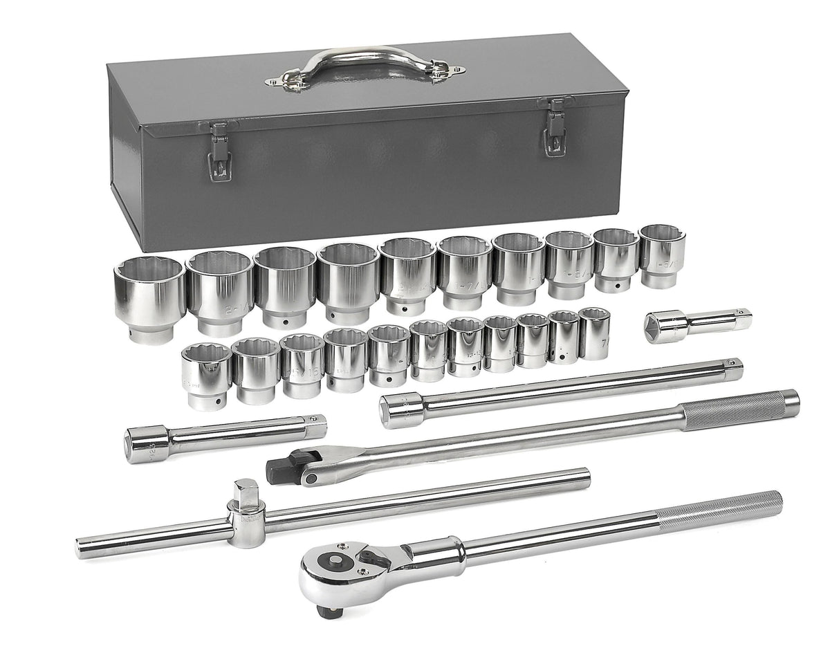 SOCKET SET 3/4 DR 12 POINT FRACTIONAL 25 PC