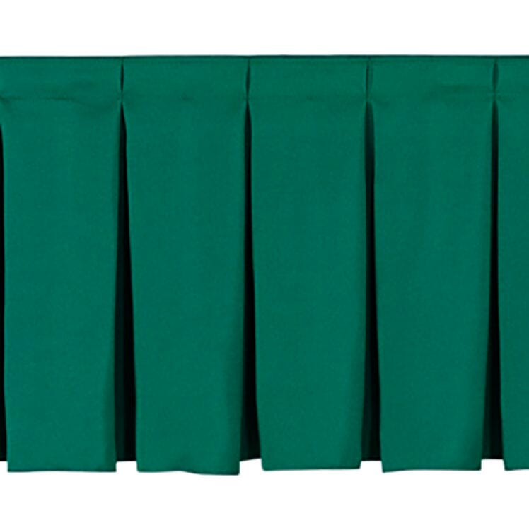 SKIRTING - NATIONAL PUBLIC SEATING STAGE SKIRTING - BOX PLEAT - 8 H X 96 W IN - SPECIFY COLOR