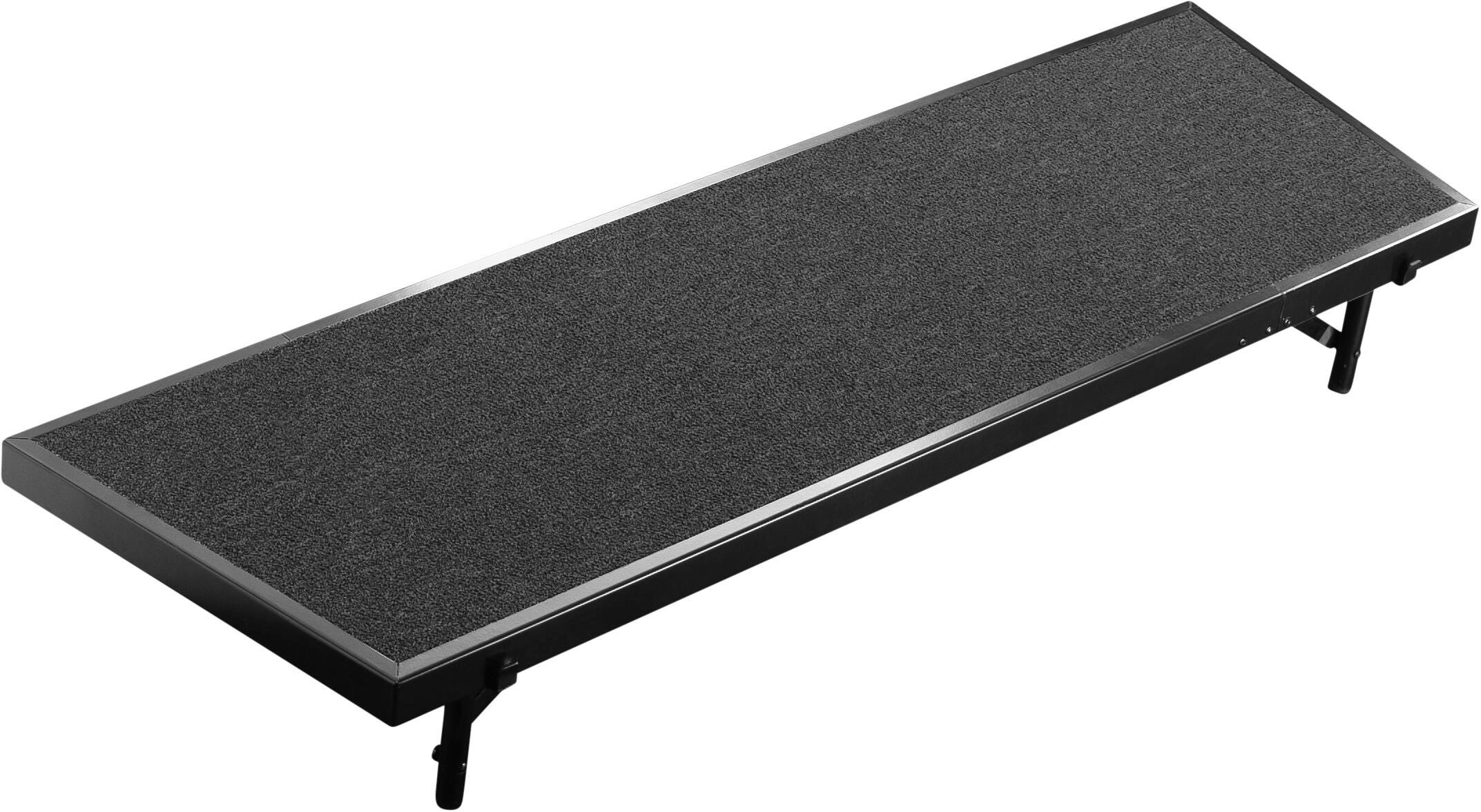 RISER - NATIONAL PUBLIC SEATING 1 LEVEL TAPERED CHORAL RISER - CARPET - 96 L X 18 D X 8 H IN - SPECIFY CARPET COLOR